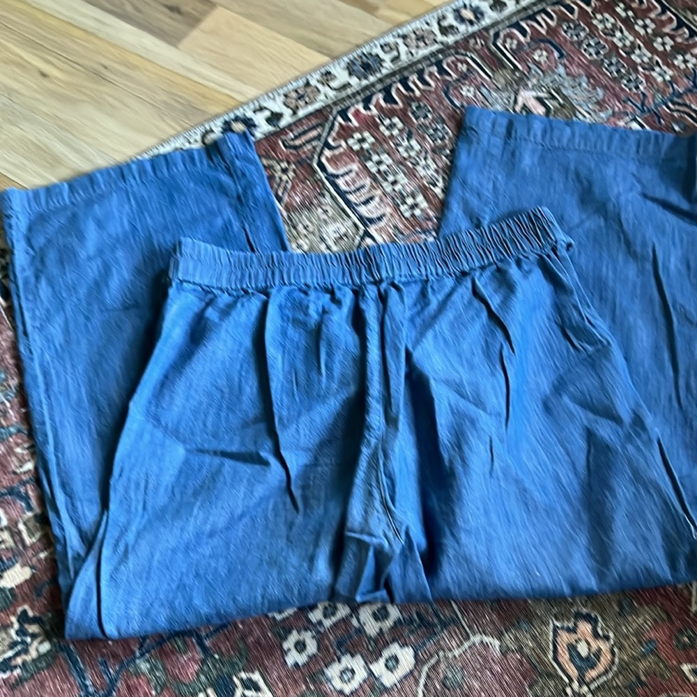 J. Crew Factory Chambray Tie Waist Pants - Picture 5 of 5